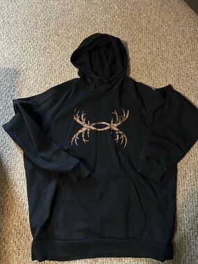 Under Armour Black Hoodie with Camo Logo